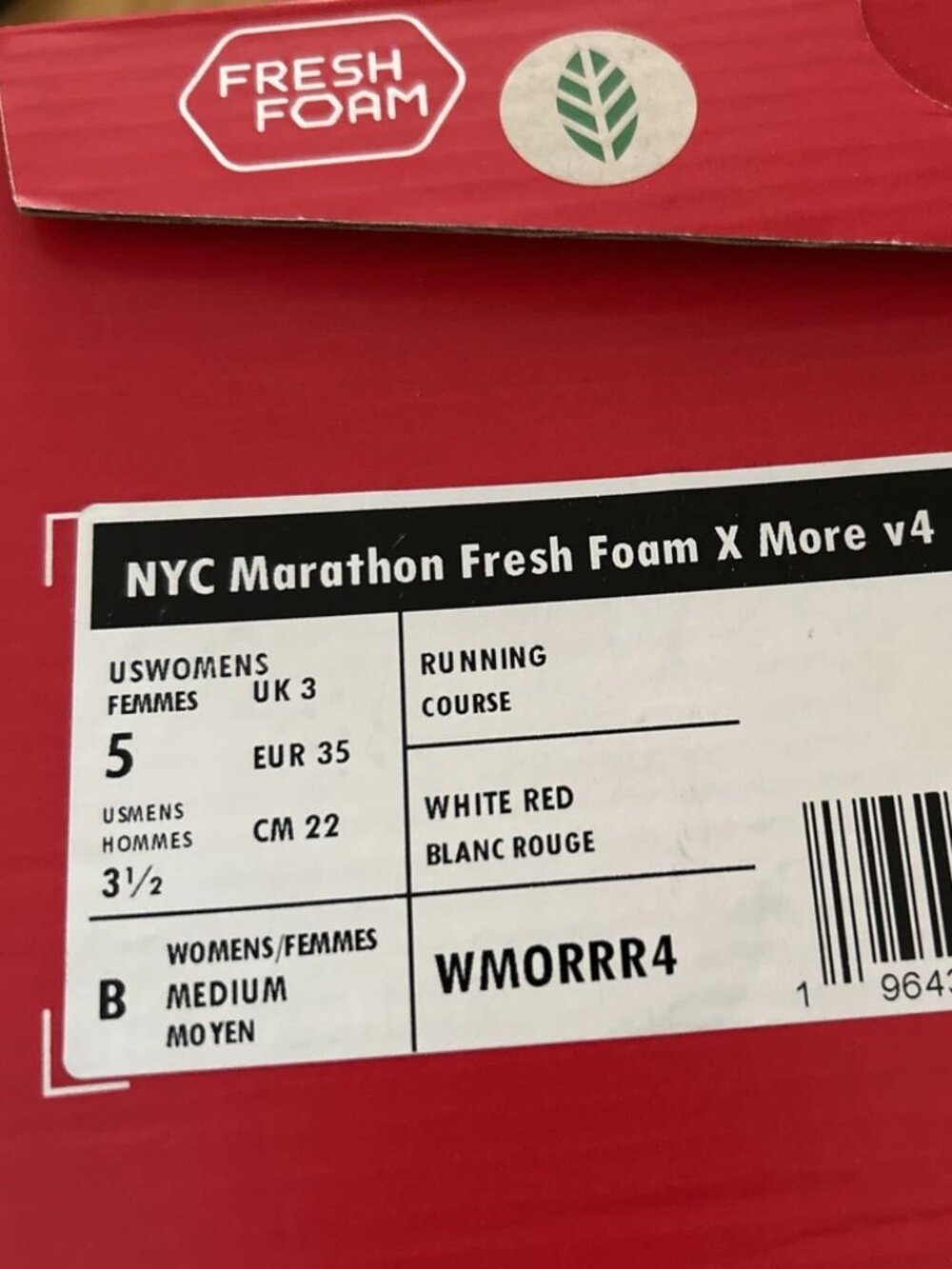 New Balance Fresh Foam X More V4 Size 5 - Picture 2 of 3